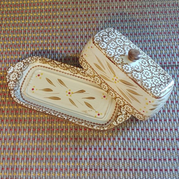 Temp-tations By Tara Ovenware Old World Brown 7-Piece Accessory Hand Painted - Picture 3 of 14